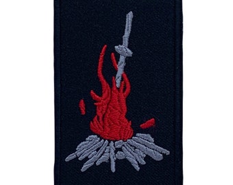 Bonfire Souls Bourne Inspired Patch (3.25 Inch) Embroidered Hook & Loop Badge DIY Costume / Cosplay Jacket Backpack Gamer Gift Patches
