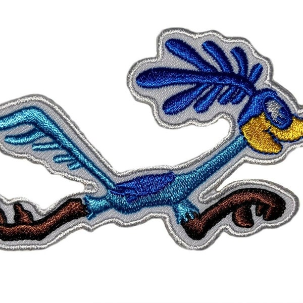 Road Runner Patch (3.5 Inch) Embroidered Iron/Sew-on Badge Retro Cartoon Character Beep Beep Emblem DIY Costume, Hat, Bag, Gift Patches