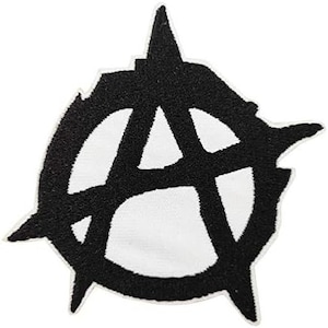 Anarchy Symbol Patch (3 Inch) Bügelbild Anarchic Rockabilly Rocker Metal Musik Drummer, Biker, DIY Rucksack, Hut, Jacke, Geschenk Aufnäher