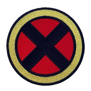 Écusson X-Men (3 pouces) brodé auto-agrippant / Badge thermocollant Super-héros film souvenir écusson symbole bricolage costume, casquette, sac, écussons cadeaux
