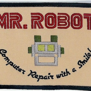 Patch Mr-Robot FSociety (4 pouces) Badge brodé à repasser/à coudre Hacker informatique DIY Costume, veste, sac, casquette, sac à dos, écussons cadeaux