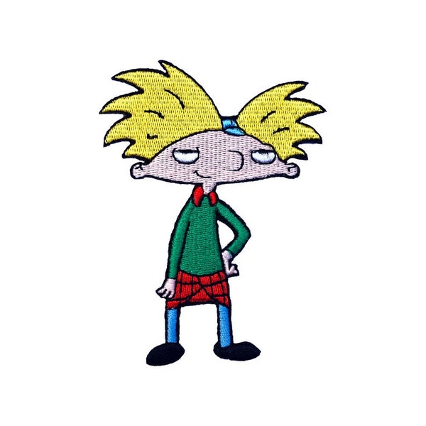 Hey Arnold Patch (3.5 Inch) Embroidered Iron or Sew on Badge Applique Movie Souvenir DIY Costume