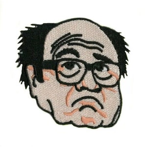 Danny Devito Patch (3 Inch) Embroidered Iron-on or Sew on Badge Always Sunny in Philadelphia Emblem Frank Reynolds Dr. Toboggan Gift Patches