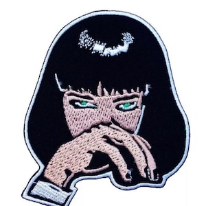 Mia Wallace Patch (3.5 Inch) Pulp-Fiction Embroidered Iron/Sew on Badge Movie Souvenir Emblem DIY Costume, Jacket, Hat, Bag, Gift Patches