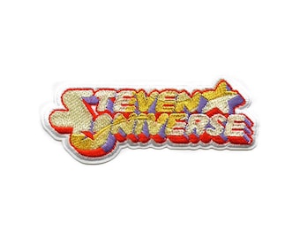 Steven Universe Logo Patch (10,2 cm) Badge à repasser ou à coudre DIY Costume Retro Cartoon TV Series Cosplay Sac à dos, veste, casquette, sac Patchs cadeaux