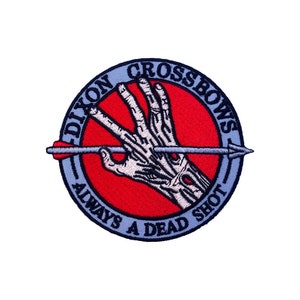 The Walking Dead Patch Dixon Crossbows "Always a Dead Shot" Embroidered Iron / Sew on Badge Souvenir Emblem Costume Patches Zombies Tactical