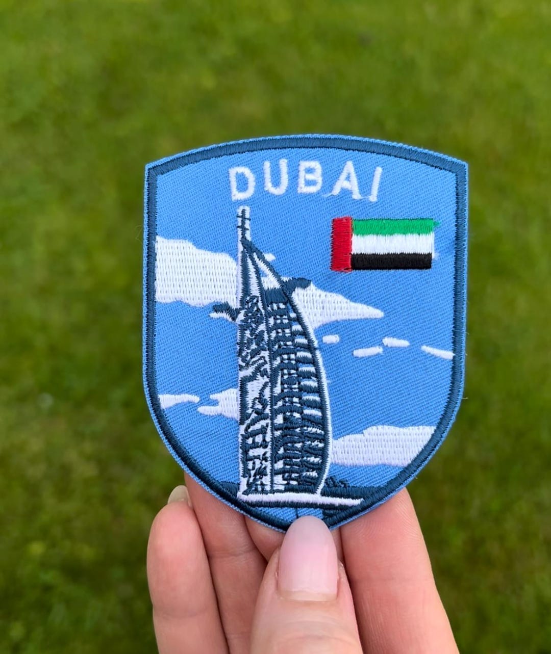 Dubai Patch (3.1 Inch) Embroidered Iron or Sew-on Badge UAE Middle East ...