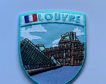Louvre Museum Paris Patch Embroidered Iron-on or Sew-on Badge (3