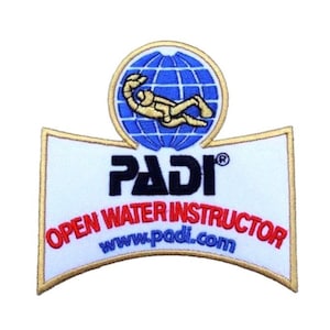Open Water Instructor Patch (3.5 Inch) Embroidery Diving Badge Scuba Diver Easy DIY Iron / Sew On Embroidered Emblem Crest Gift Patches