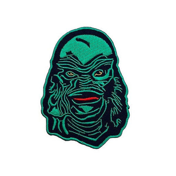 Creature from the Black Lagoon Patch (3.5 Inch) DIY Embroidered Iron or Sew on Badge Horror Movie Costume Universal Monster Gift Patches