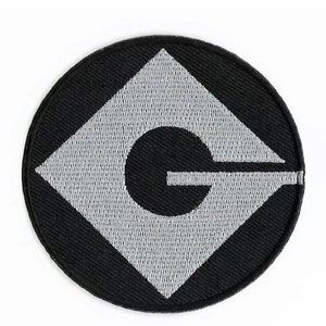 GRU (G) Patch (3 Zoll) Gesticktes Aufbügeln / Aufnähen Film Souvenir Wappen Logo DIY Kostüm Emblem Rucksack Jacke Geschenk Aufnäher