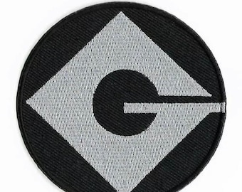 GRU (G) パッチ (3インチ) 刺繍アイロン接着/縫い付けバッジ 映画記念品 紋章 ロゴ DIY コスチューム エンブレム バックパック ジャケット ギフト パッチ