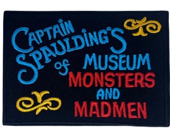 Captain Spaulding's Museum of Monsters and Madmen Patch (3.5 Inch) Iron/Sew-on Badge Horror Movie DIY Costume, Backpack, Jacket Gift Patches