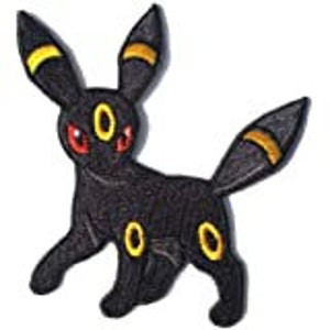 Umbreon Patch (3 Inch) Embroidered Iron/Sew-on Badge Souvenir Emblem Costume Evolved Eevee Cosplay, Backpack, Cap, Jacket, Hat, Gift Patches