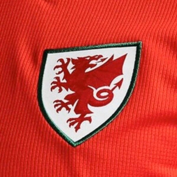 Wales 2020 Football Patch (3 Inch) Embroidered Iron / Sew on Badge Welsh Soccer Crest DIY Applique Red Dragon Souvenir
