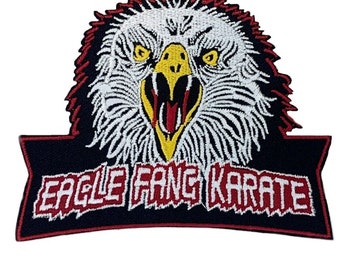 Eagle Fang Karate Patch (4.5 Inch) Iron/Sew-On Badge Johnny's Dojo Karate Kid Cobra DIY Emblem for Kimono, Bag, Hat, Jacket, Gift Patches