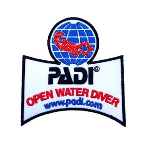 Open Water Diver Patch (3.5 Inch) Embroidery Diving Badge Scuba Diver Easy DIY Iron-on / Sew-on Embroidered Emblem Crest Gift Patches