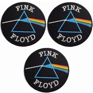 Pink Floyd Patches (3 Inch) Embroidered Iron-on / Sew-on Badge Rock Band Logo Rainbow Emblem Applique for Jacket / Bag / Hats