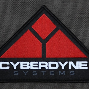 Terminator Patch (3 Inch) Cyberdyne Robot Embroidered Iron / Sew-on Badge Skynet Applique Movie Souvenir Halloween DIY Costume Gift Patches