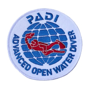 Advanced Open Water Diver Patch (4 Inch) Embroidery Diving Badge Scuba Diver Easy DIY Iron-on/Sew-on Embroidered Emblem Crest Gift Patches
