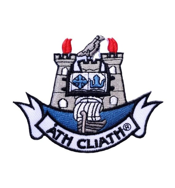 Parche de la ciudad de Dublín (7,6 cm), escudo de fútbol gaélico de la GAA,  hurling, bordado, para planchar o coser, recuerdo de Irlanda, emblema