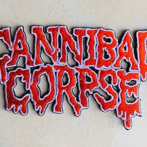 Cannibal Corpse Patch (4 Inch) Embroidered Iron / Sew on Badge American Death Brutal Metal Band Music Emblem DIY Gift Patches
