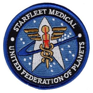 Starfleet Medical Patch (3.5 Inch) Embroidery Iron/Sew-On Badge United Federation of Planets Emblem Uniform DIY Costume Gift Patches