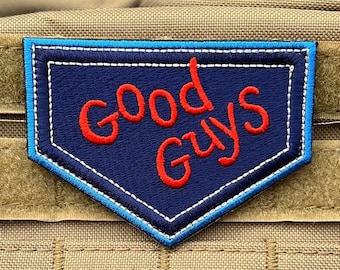 グッドガイズ パッチ (3.5 インチ) DIY 刺繍フック アンド ループ バッジ チャイルド プレイ ホラー映画 お土産 モンスター チャッキー 人形 コスチューム ギフト パッチ