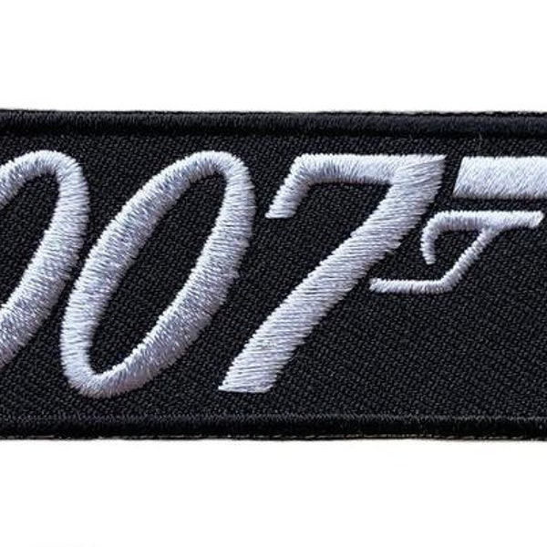 007 Patch James Bond (3 Inch) Embroidered Iron or Sew-on Badge Spy Movie Applique MI5 British Secret Service DIY Costume Gift Patches