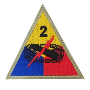 US 2nd Armored Division Patch (3.75 Inch) Iron-on/Sew-on Badge Hell on Wheels Special Unit Logo Armored Corps Insignia Crest Costume Patches