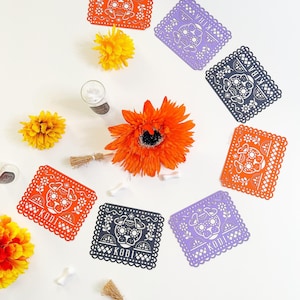 Personalized Dog Dia de los Muertos Papel Picado Banner: Altar Decor image 11