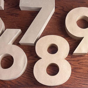 Letras de cartón de 8 y 12 pulgadas / Números de cartón / Letras 3D / Letras de bloque / Números de bloque