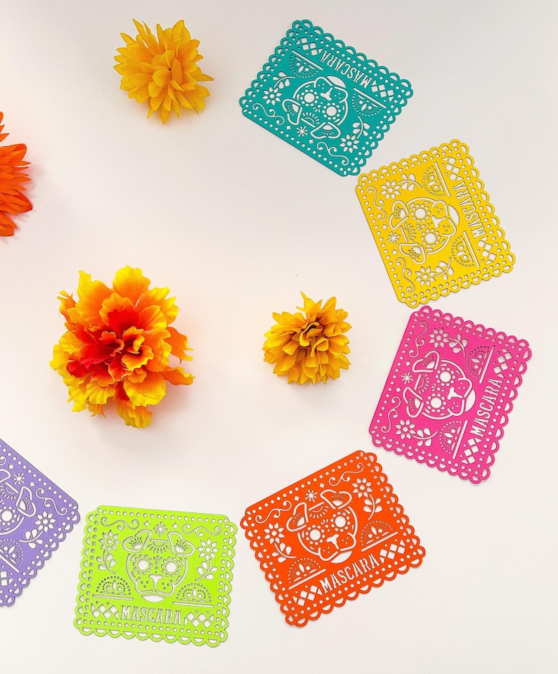 Personalized Dog Dia de los Muertos Papel Picado Banner: Altar Decor image 8