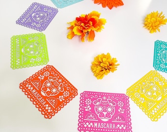 Personalized Dog Dia de los Muertos Papel Picado Banner: Altar Decor