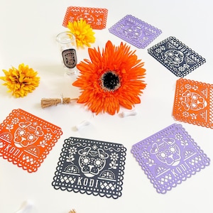 Personalized Dog Dia de los Muertos Papel Picado Banner: Altar Decor image 7