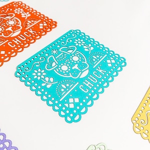 Personalized Dog Dia de los Muertos Papel Picado Banner: Altar Decor image 2