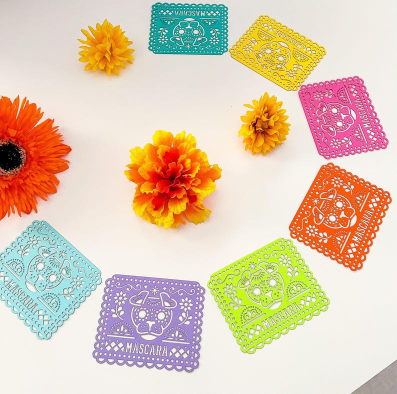 Personalized Dog Dia de los Muertos Papel Picado Banner: Altar Decor image 12