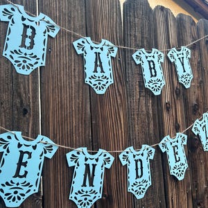 Custom Papel Picado Banner: Cielito Lindo Baby Shower, Personalized Cardstock Banner