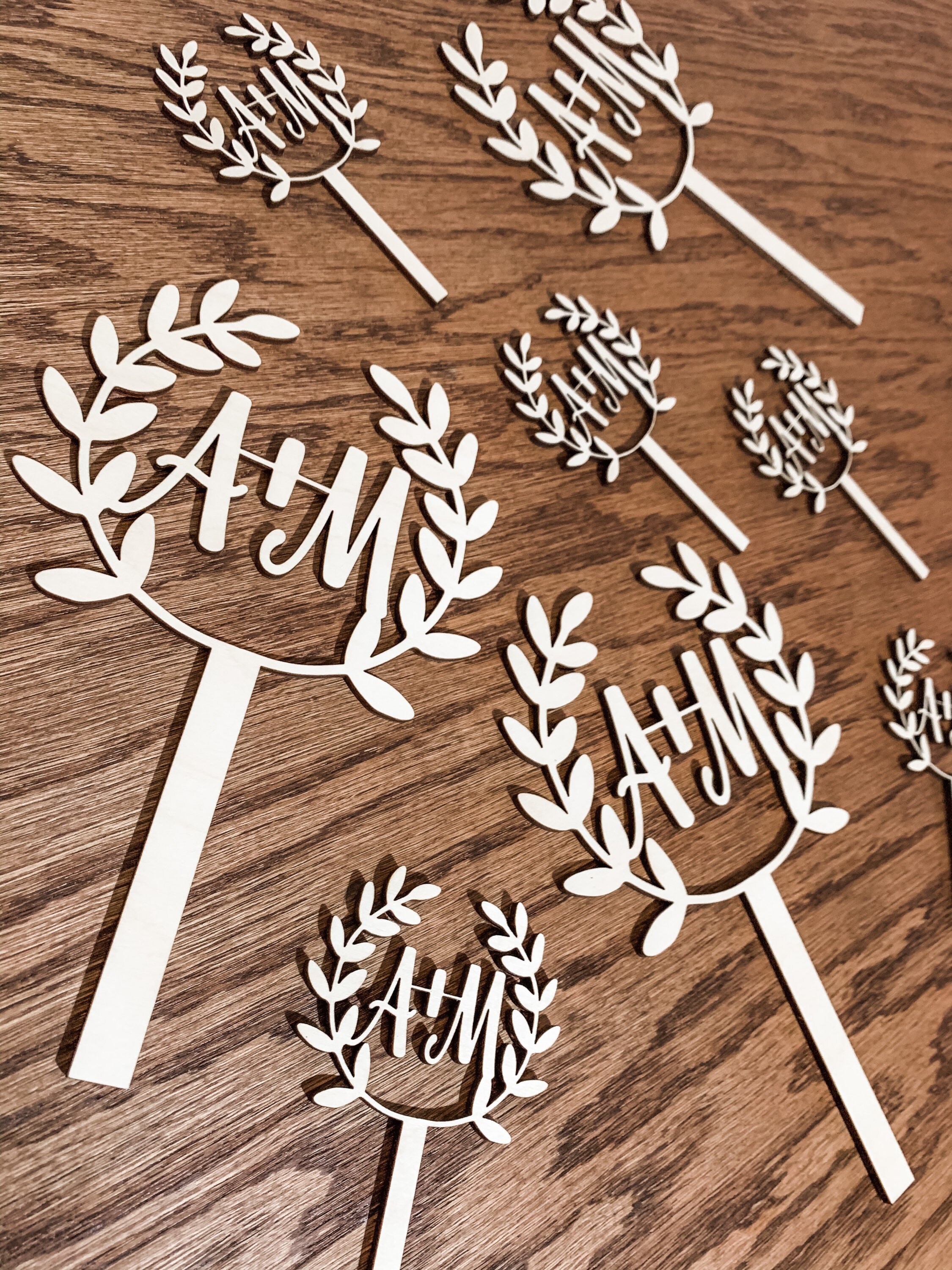 Personalized Wedding Cupcake Toppers His and Hers Cupcake Etsy