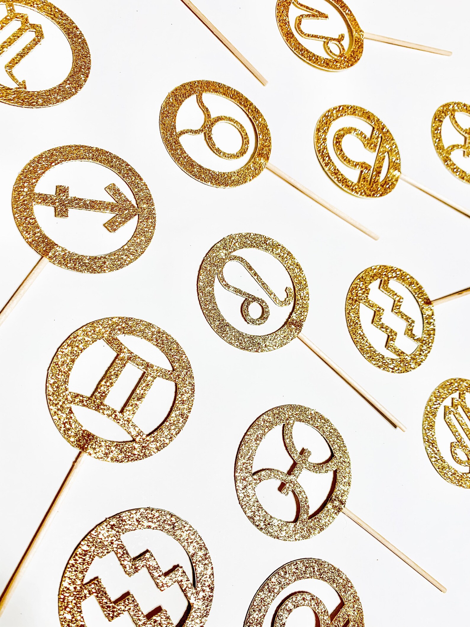 Zodiac Cupcake Toppers Aries Taurus Gemini Cancer Etsy