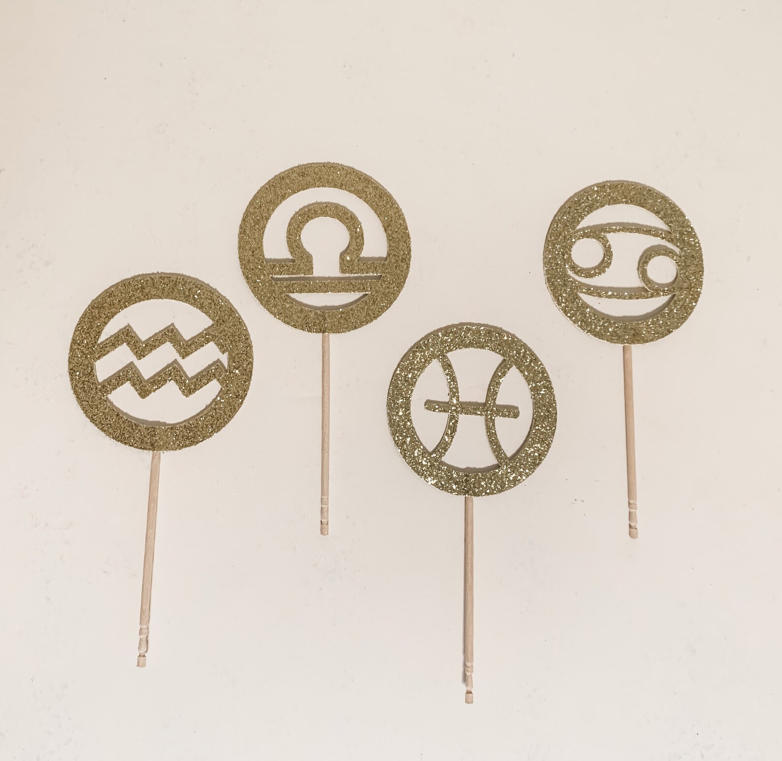 Zodiac Cupcake Toppers Aries Taurus Gemini Cancer Etsy