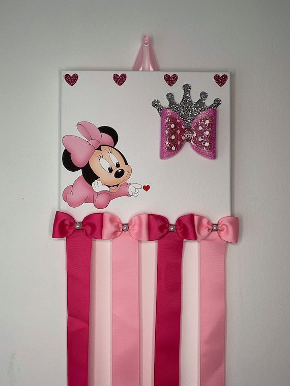 Personalized Baby Minnie Mouse Bow Holder Baby Girl Hair Bow