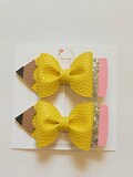 Pencil Hair Bows, Back to School, Glitter bows, Girl Hair Accessories,Pencil Design Hair Clips,Pigtail Bows, Colorful Bows,Rainbows, Glitter