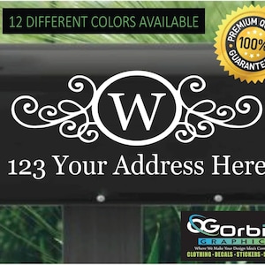 Mailbox Numbers Street Address Vinyl Decal, Custom Mailbox Decal, Mailbox Address, Personalized Mailbox Decal Sticker, Custom Decal, Mailbox