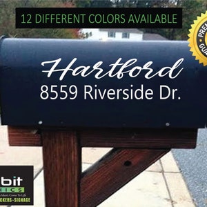 Mailbox Numbers Street Address Vinyl Decal, Custom Mailbox Decal, Mailbox Address, Personalized Mailbox Decal Sticker, Custom Decal, Mailbox