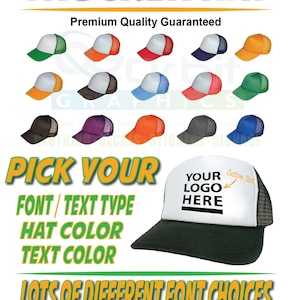 Custom Foam Trucker Hat, Personalized Foam Hat, Unisex Foam Trucker Hat, Custom Caps, Custom Hats, Trucker hats, Custom Text Hat