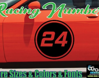 2pc - Racing Decal Stickers, Rally Racing Decal, Car Racing Decal, Circle Rally Racing Decal, Racing Sticker, Circle Racing Car Decal