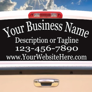 Custom Business Logo Single Color Vehicle Decal Stick, Vinyl Decals Personalized Logo for Outdoors Window Car Sign, Custom Business Car Sign