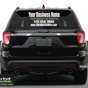 Custom Business Logo Single Color Vehicle Decal Stick, Vinyl Decals Personalized Logo for Outdoors Window Car Sign, Custom Business Car Sign