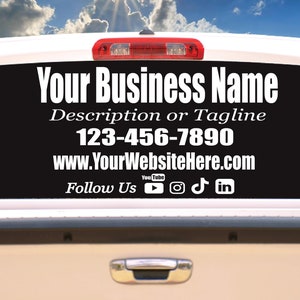 Custom Business Logo Single Color Vehicle Decal Stick, Vinyl Decals Personalized Logo for Outdoors Window Car Sign, Custom Business Car Sign